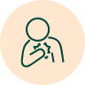 Icon of person with chest pain